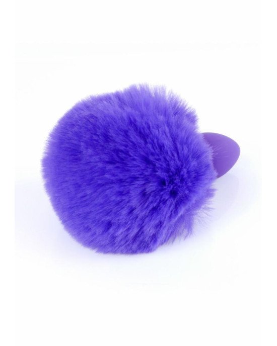 Анальна пробка - Jewellery Silicon Plug Bunny Tail Purple Анальна пробка - Jewellery Silicon Plug Bunny Tail Purple