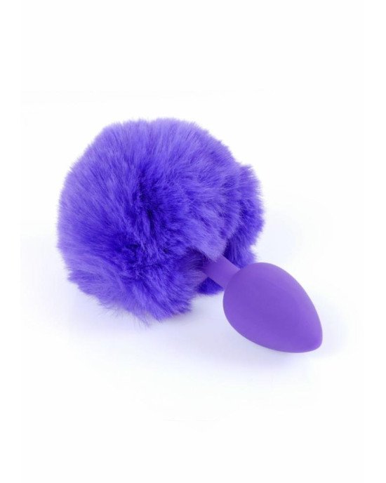 Анальна пробка - Jewellery Silicon Plug Bunny Tail Purple Анальна пробка - Jewellery Silicon Plug Bunny Tail Purple
