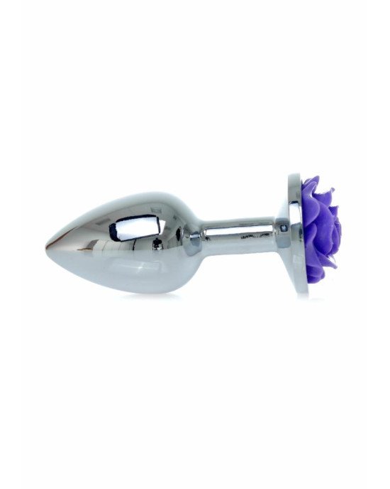 Анальна пробка - Jewellery Silver Rose Plug Purple