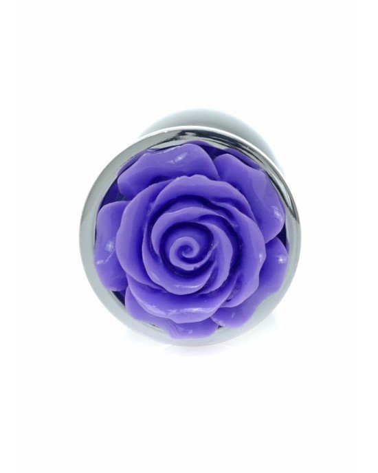 Анальна пробка - Jewellery Silver Rose Plug Purple