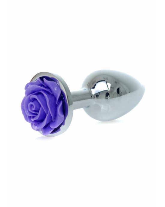 Анальна пробка - Jewellery Silver Rose Plug Purple