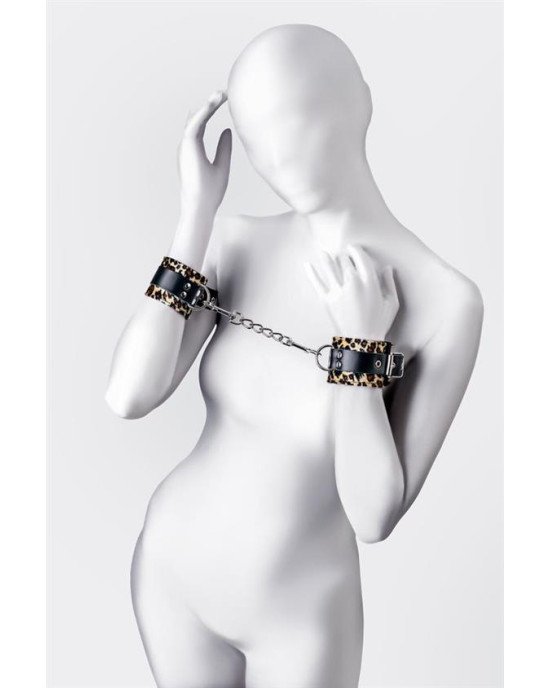 Наручники - Anonymo handcuffs, PU leather, print, 19.5 cm Наручники - Anonymo handcuffs, PU leather, print, 19.5 cm