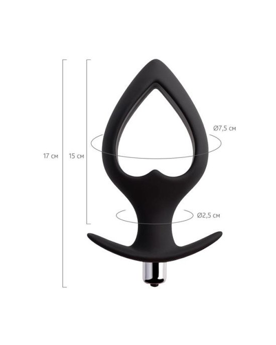 Анальна пробка - TOYFA POPO Pleasure Anal Plug Cordis L Vibro Black Анальна пробка - TOYFA POPO Pleasure Anal Plug Cordis L Vibro Black