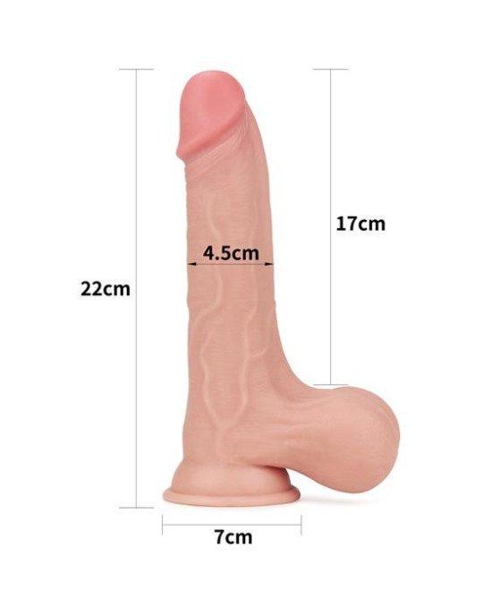 Фалоімітатор - Sliding-Skin Dual Layer Dong 8.5