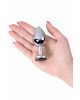 Анальна втулка Metal By Toyfa, метал, срібна, з чорним кристалом, 8 см, ø 3,4 см, 85 г Анальна втулка Metal By Toyfa, метал, срібна, з чорним кристалом, 8 см, ø 3,4 см, 85 г
