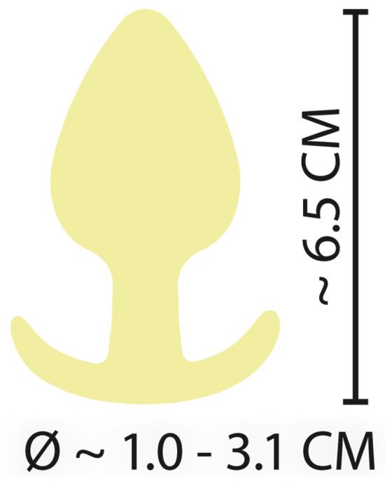 Анальна пробка - Cuties Mini Butt Plug Yellow Анальна пробка - Cuties Mini Butt Plug Yellow