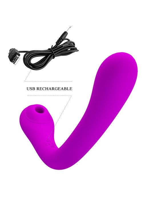 Вібратор - Pretty Love Alex Clitoral Sucking Vibrator Purple