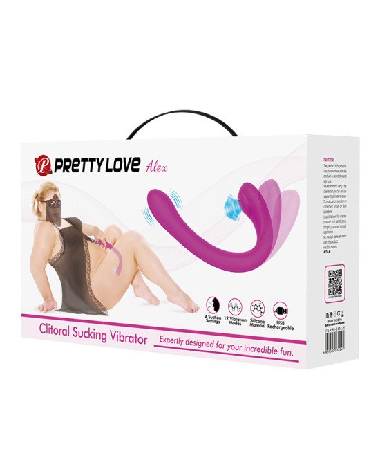 Вібратор - Pretty Love Alex Clitoral Sucking Vibrator Purple