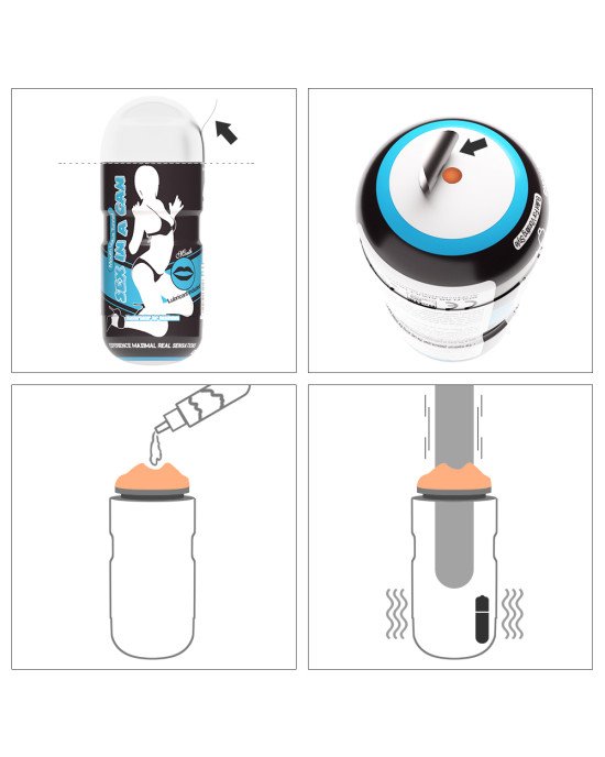Мастурбатор - Sex In A Can Mouth Stamina Tunnel Vibrating Мастурбатор - Sex In A Can Mouth Stamina Tunnel Vibrating