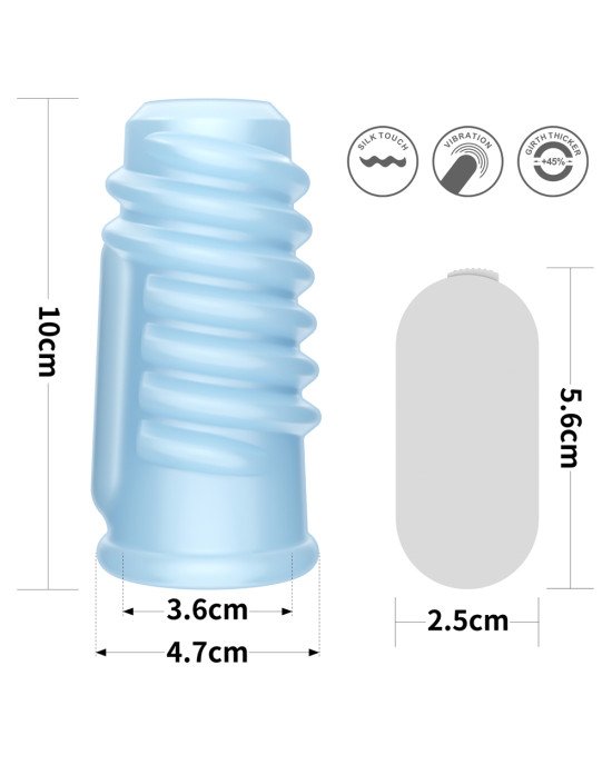 Насадка на член - Vibrating Spiral Knights Ring Blue Насадка на член - Vibrating Spiral Knights Ring Blue