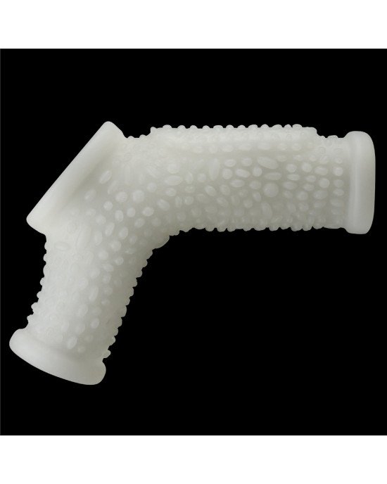 Насадка на член - Vibrating Drip Knights Ring With Scrotum Sleeve White Насадка на член - Vibrating Drip Knights Ring With Scrotum Sleeve White