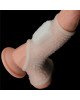Насадка на член - Vibrating Drip Knights Ring With Scrotum Sleeve White Насадка на член - Vibrating Drip Knights Ring With Scrotum Sleeve White