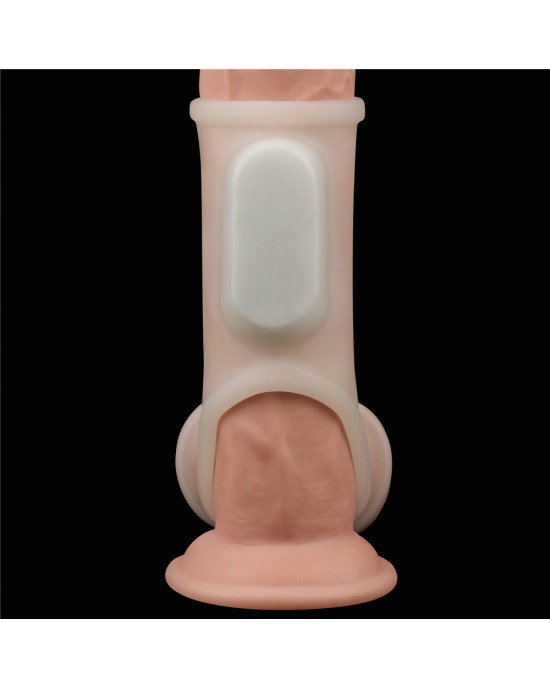 Насадка на член - Vibrating Silk Knights Ring With Scrotum Sleeve White Насадка на член - Vibrating Silk Knights Ring With Scrotum Sleeve White