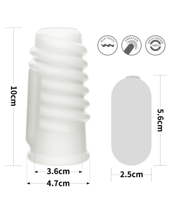 Насадка на член - Vibrating Spiral Knights Ring White Насадка на член - Vibrating Spiral Knights Ring White