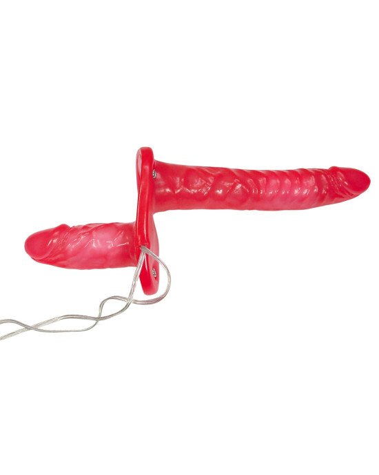 Страпон - Bad Kitty Vibrating Strap-On Duo Страпон - Bad Kitty Vibrating Strap-On Duo