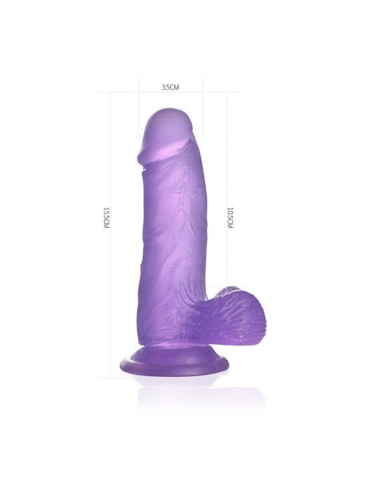 Фалоімітатор з мошонкою - Jelly Studs Crystal Dildo Small 6 Фалоімітатор з мошонкою - Jelly Studs Crystal Dildo Small 6