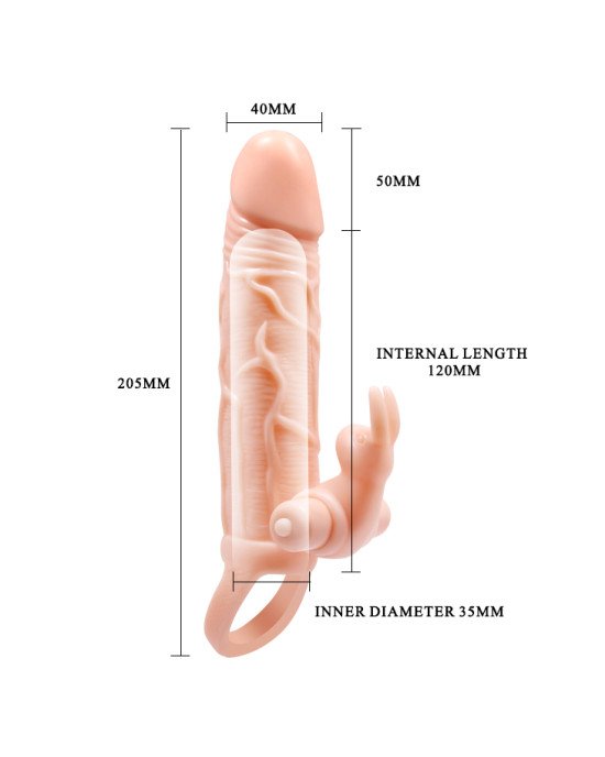 Насадка на член - Pretty Love Brave Man Vibro Extension Vibrating Penis Sleeve Flesh Насадка на член - Pretty Love Brave Man Vibro Extension Vibrating Penis Sleeve Flesh