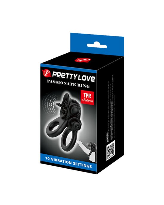 Ерекційне кільце - Pretty Love Passionate Ring Black Ерекційне кільце - Pretty Love Passionate Ring Black