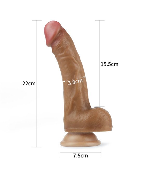 Фалоімітатор - Dual-Layered Silicone Cock 8 Фалоімітатор - Dual-Layered Silicone Cock 8