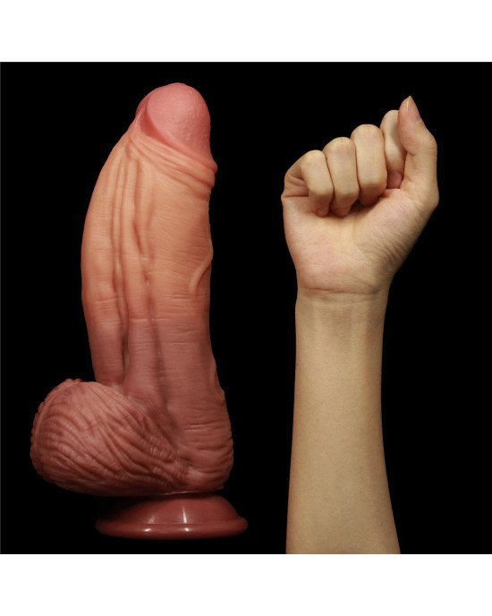 Фалоімітатор - Dual-Layered Silicone Cock 10 Фалоімітатор - Dual-Layered Silicone Cock 10