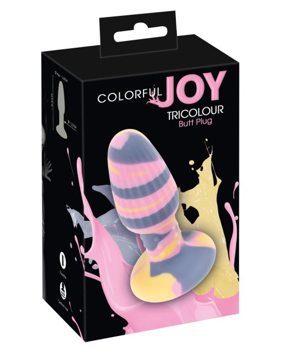 Анальна пробка - Coloгful Joy Triple Colour Butt Plug Анальна пробка - Coloгful Joy Triple Colour Butt Plug