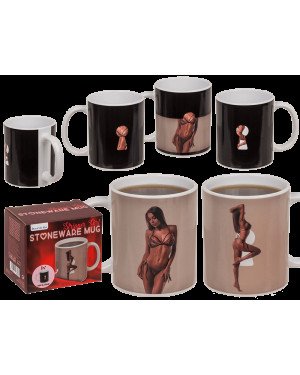 Чашка з термоефектом Stoneware Mug Stripper Girl