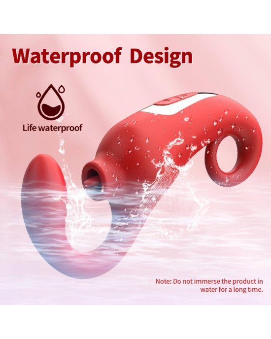 Вібратор - Merfi, 10 Vibration Functions, 10 Frequency Tongue Licking USB