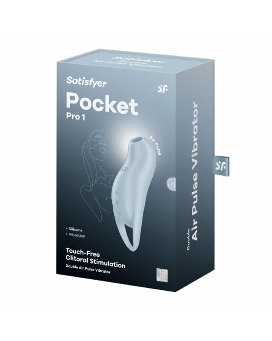 Вакуумний стимулятор - Satisfyer Pocket Pro 1 Blue