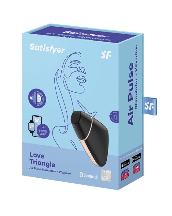 Вакуумний кліторальний вібратор - Satisfyer Love Triangle Black (App) Вакуумний кліторальний вібратор - Satisfyer Love Triangle Black (App)