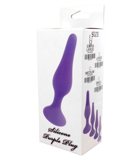 Анальна пробка - Silicone Plug Purple Extra Large Анальна пробка - Silicone Plug Purple Extra Large