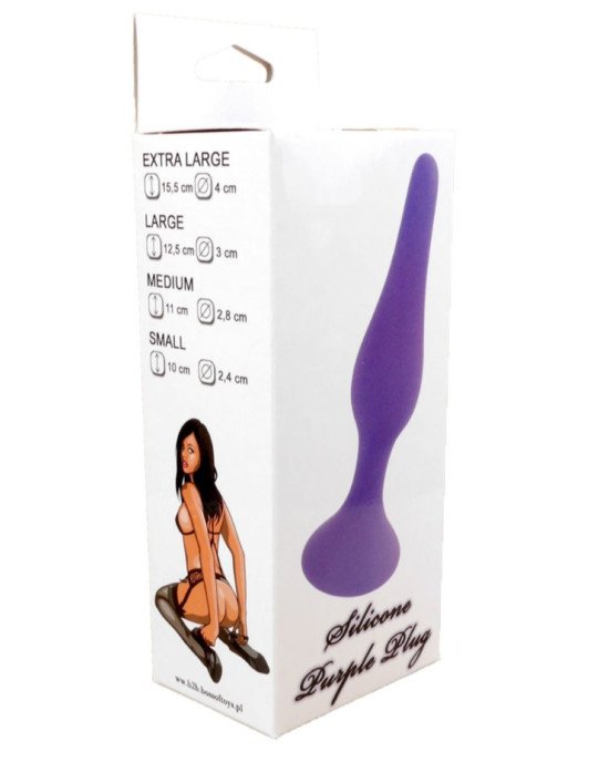 Анальна пробка - Silicone Plug Purple Extra Large Анальна пробка - Silicone Plug Purple Extra Large
