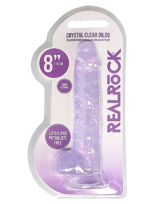 Фалоімітатор - Realistic Dildo With Balls Purple 8'/20 см Фалоімітатор - Realistic Dildo With Balls Purple 8'/20 см