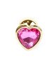 Анальна пробка - Jewellery Gold Heart Plug Pink Анальна пробка - Jewellery Gold Heart Plug Pink