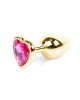 Анальна пробка - Jewellery Gold Heart Plug Pink Анальна пробка - Jewellery Gold Heart Plug Pink