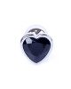 Анальна пробка - Jewellery Silver Heart Plug Black Анальна пробка - Jewellery Silver Heart Plug Black