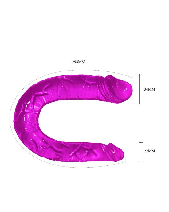 Двухсторонний фаллоимитатор - Double Dong Purple 30/263mm