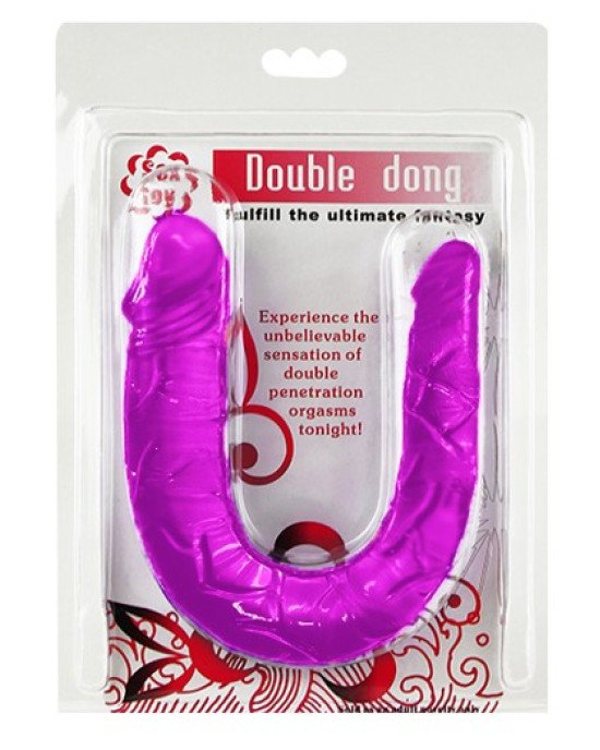 Двухсторонний фаллоимитатор - Double Dong Purple 30/263mm