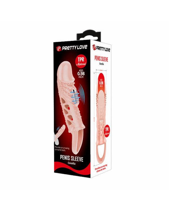 Насадка на член - Pretty Love Cecelia Vibrating Penis Sleeve Flesh Насадка на член - Pretty Love Cecelia Vibrating Penis Sleeve Flesh
