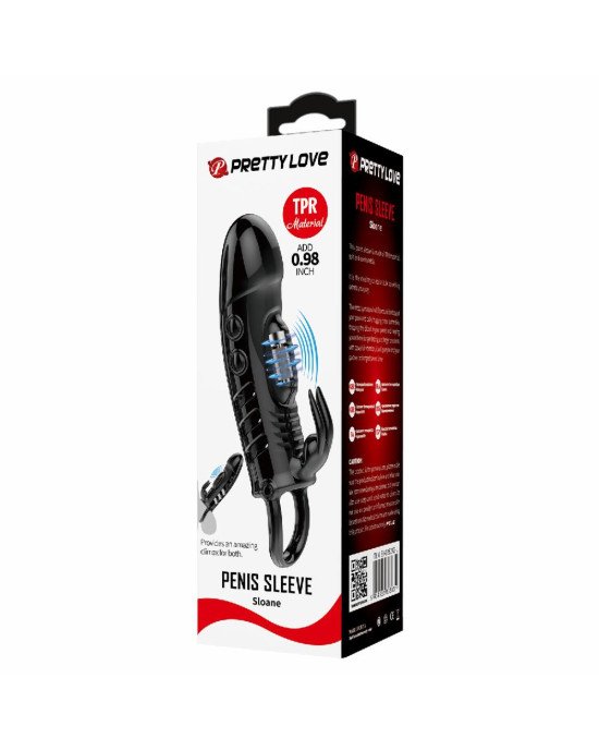 Насадка на член - Pretty Love Sloane Vibrating Penis Sleeve Black Насадка на член - Pretty Love Sloane Vibrating Penis Sleeve Black