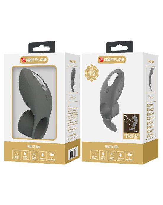 Ерекційне кільце - Pretty Love Master Ring Cock Ring Black Ерекційне кільце - Pretty Love Master Ring Cock Ring Black