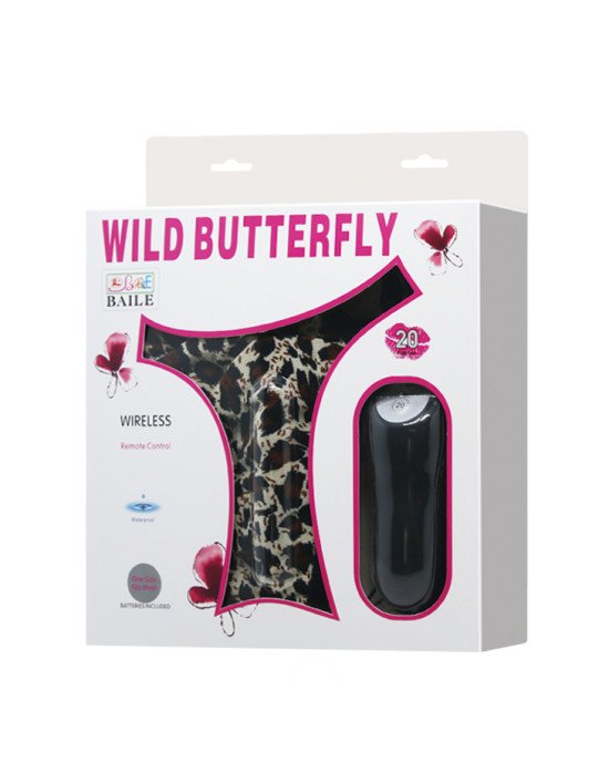 Трусики з вібропулею - Wild Butterfly Black Трусики з вібропулею - Wild Butterfly Black