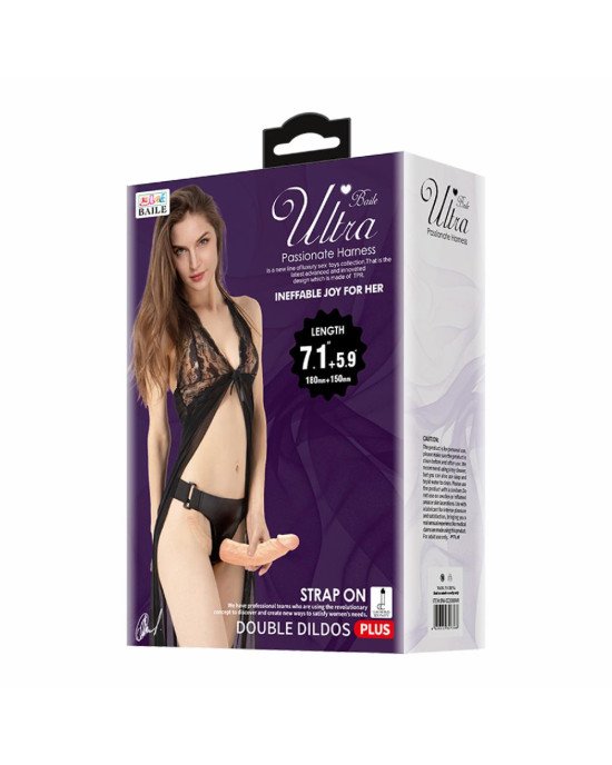 Страпон - Ultra Passionale Harness Double Dildos Plus Strap On 7.1 Страпон - Ultra Passionale Harness Double Dildos Plus Strap On 7.1
