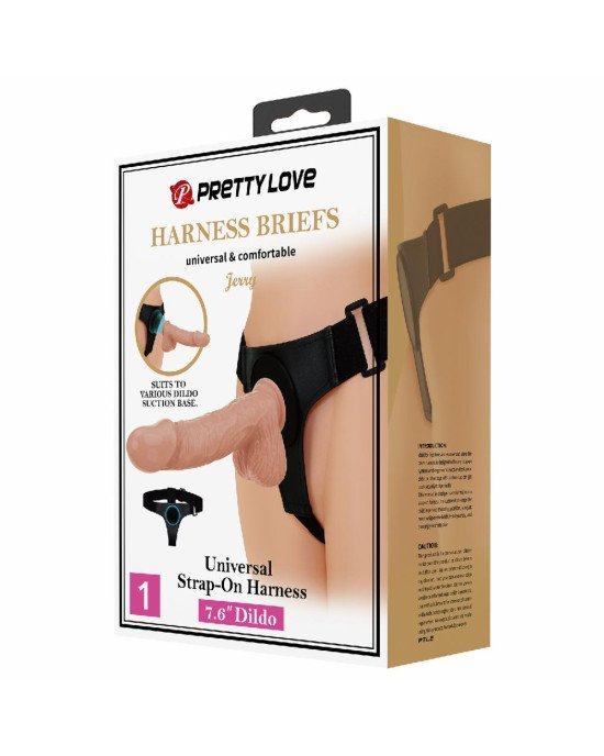 Страпон - Pretty Love Harness Briefs Jerry 7.6