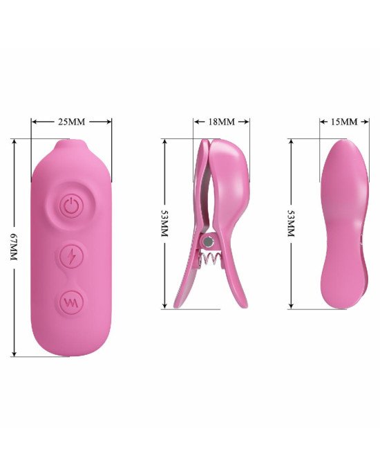 Затискачі для сосків - Pretty Love Nipple Clip Romantic Wave II Pink Затискачі для сосків - Pretty Love Nipple Clip Romantic Wave II Pink