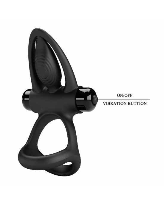 Ерекційне кільце - Pretty Love Vibration Cock Ring Black
