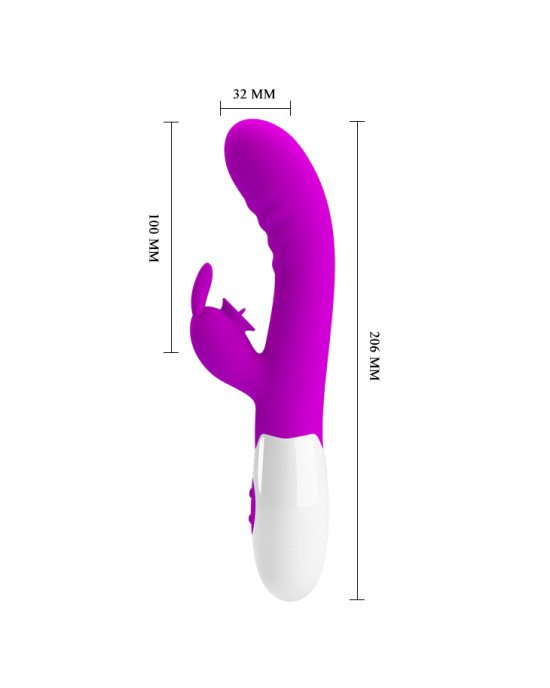 Вібратор - Pretty Love Cerberus Licking Vibrator Purple