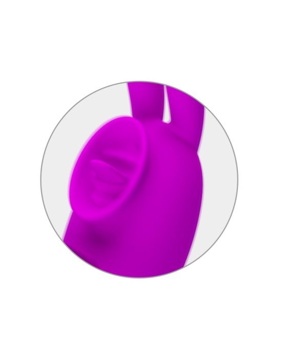 Вібратор - Pretty Love Cerberus Licking Vibrator Purple