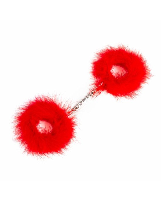 Наручники - Secret Play Handcuffs Marabou Red Наручники - Secret Play Handcuffs Marabou Red