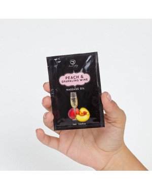 Масажна олійка - Secret Play Peach & Sparkling Wine, 10 мл