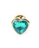 Анальна пробка - Jewellery Gold Heart PLUG- Green Анальна пробка - Jewellery Gold Heart PLUG- Green